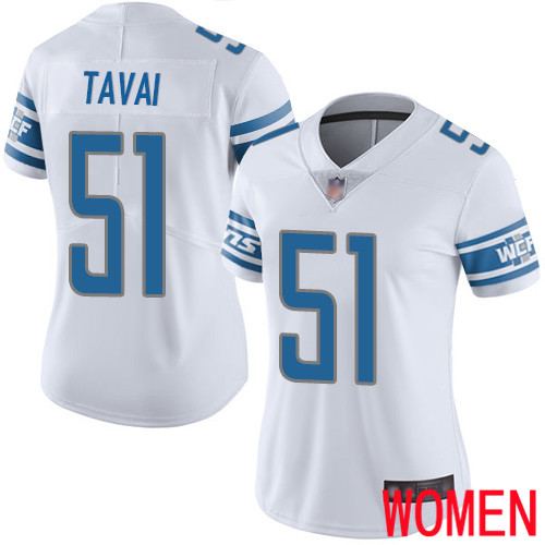 Detroit Lions Limited White Women Jahlani Tavai Road Jersey NFL Football 51 Vapor Untouchable